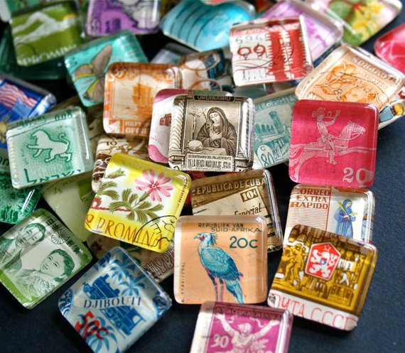 8 Unique Crafts Using Postage Stamps - Ephemera Corner